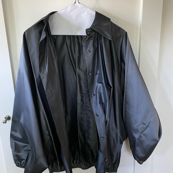 St. John Steele Charcoal Button Jacket Shirt Size 4 - Picture 3 of 5